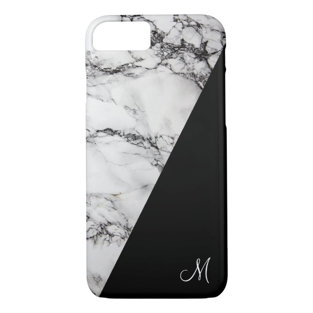 Light Grått and Black Marble Stone Struktur Case-Mate iPhone Skal (Baksida)
