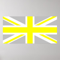 Light Grått and Gult Union Jack