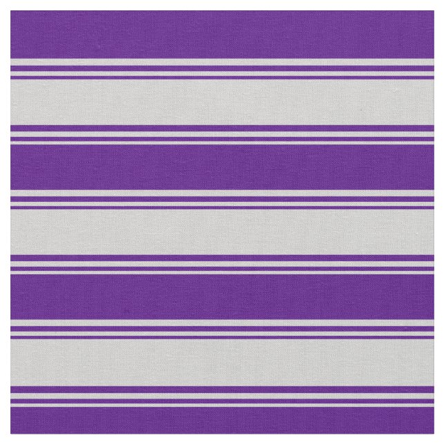 Light Grått and Indigo Linjer Mönster Tyg (Närbild)