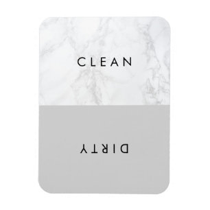 Light Grått and White Marble Modern Typography Magnet