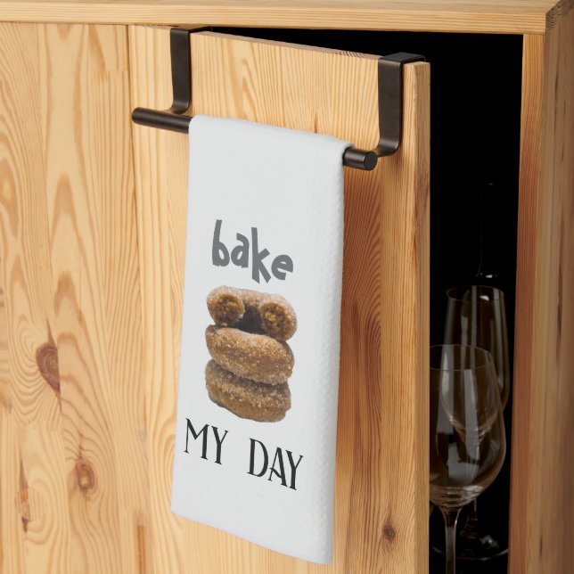 Light Grått Bake My Day Kökshandduk (Thirds Fold)