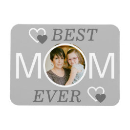 Light Grått Bästa Mamma någonsin-fotot för Personl Magnet