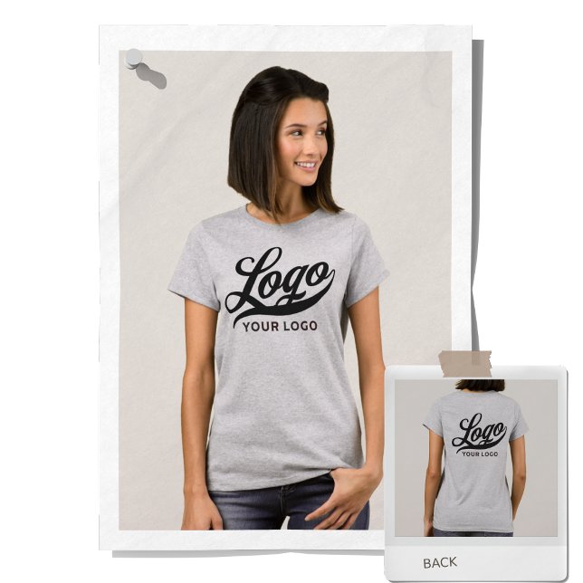 Light Grått Company Logotyp Swag Business Women T- T Shirt (Skapare uppladdad)