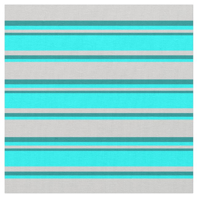 Light Grått, cyan och Mörk cyan Linjer Tyg (Närbild)