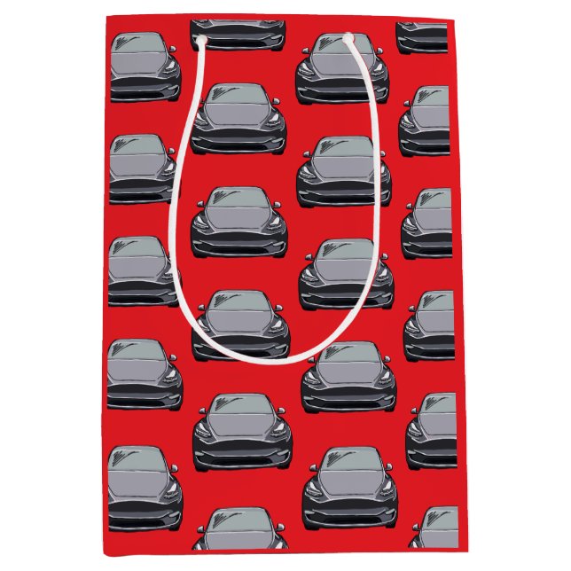 Light Grått Electric Fordon SUV Car Red (Framsidan)