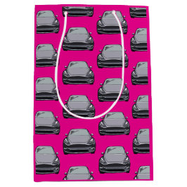 Light Grått Electric Fordon SUV Rosa Backgroun