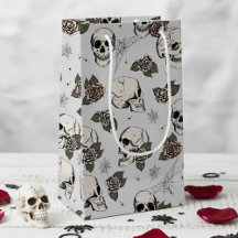 Light Grått Elegant Mörk Halloween Skull