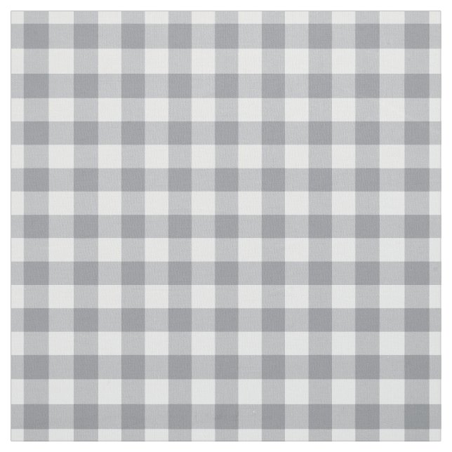 Light Grått Gingham Tyg (Provkarta)