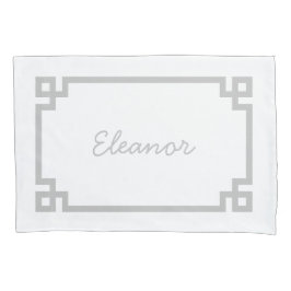 Light Grått Grekiska Nyckel Monogram Standard Pill