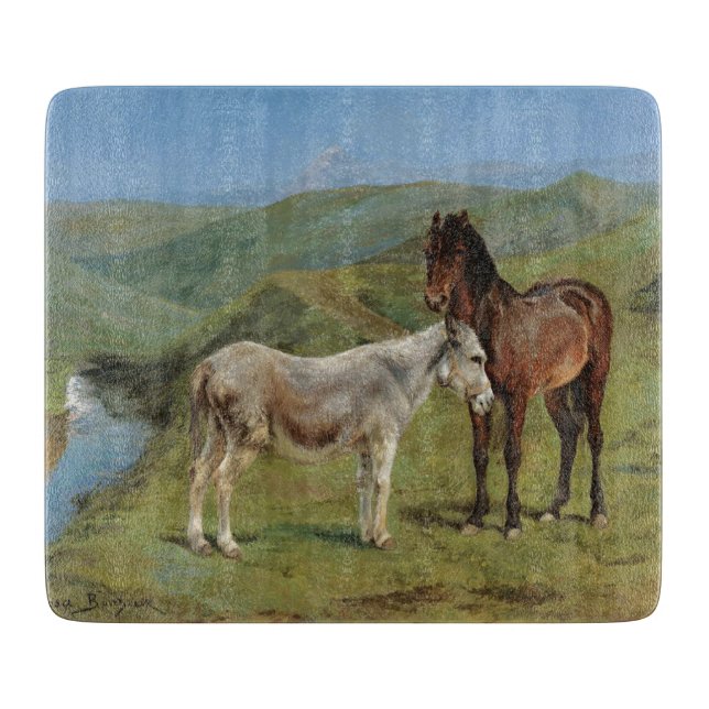 Light Grått Horse in a Fält (hästdjur) (Framsidan)