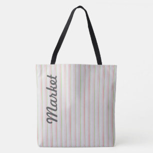 Light Grått Market Tote Tygkasse