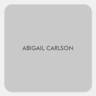 Light Grått Minimalist Plain Modern Fyrkantigt Klistermärke