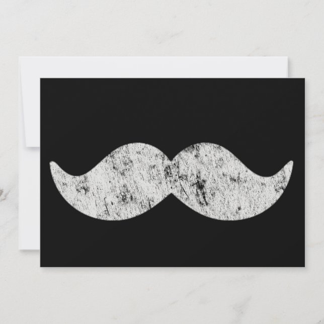 Light Grått Mustache (letterpress stil) (Framsida)