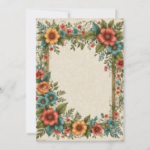 Light Grått Parchment Blommigt Bröllop