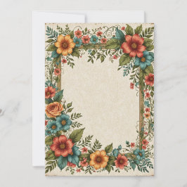 Light Grått Parchment Blommigt Bröllop Inbjudningar