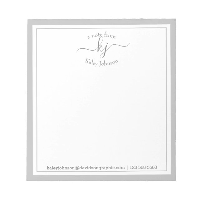 Light Grått Personlig | Från Anteckningsblockets s Anteckningsblock (Framsida)