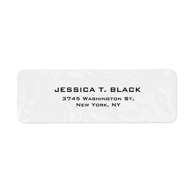 Light Grått Plain Elegant Modern Trendig Returadress Etikett (Framsidan)