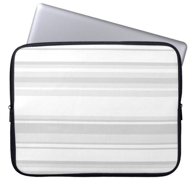 Light grått rand laptop sleeve (Framsidan)