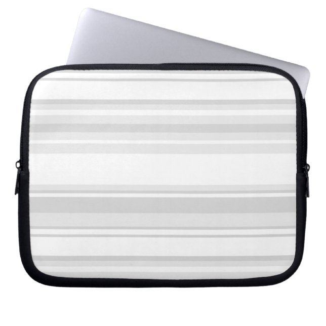 Light grått rand laptop sleeve (Framsidan)