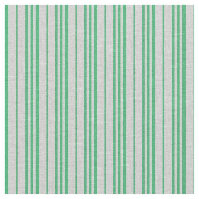 Light Grått & Sea Grönt Linted/Stripe Mönster Tyg (Närbild)