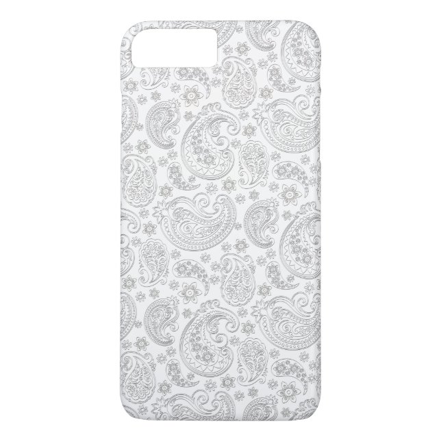 Light Grått Vintage Paisley Case-Mate iPhone Skal (Baksida)