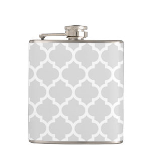 Light Grått White Moroccan Quatrefoil Mönster #5 Fickplunta