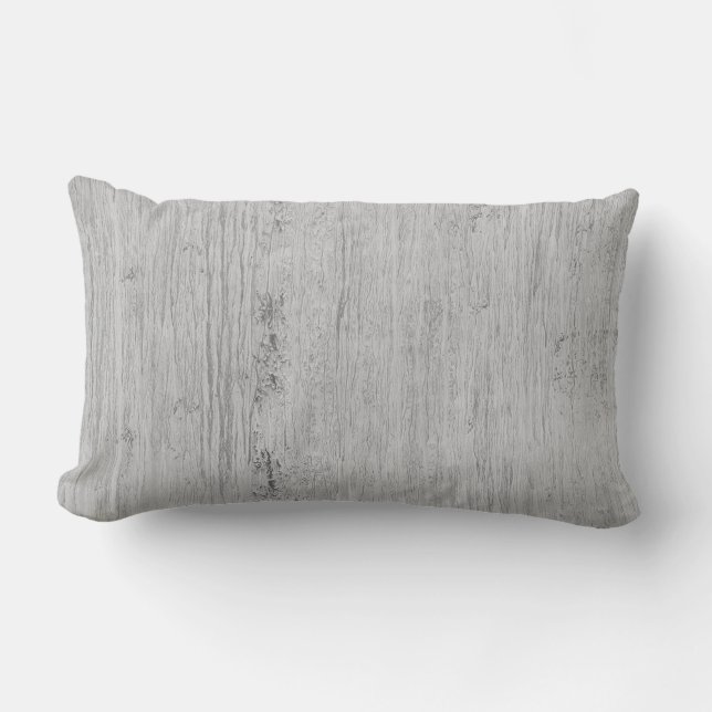 Light Grått Whitewzed Barn Wood Lumbarkudde (Framsida)