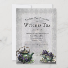 Light Grått Witches Tea Enchanting Brew-inbjudan Inbjudningar