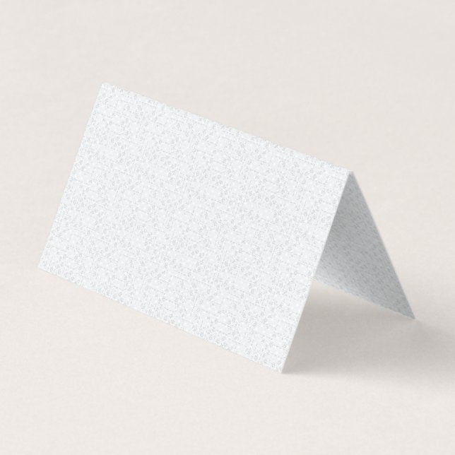 Light Gray Geometric Floral Pattern Visitkort (Baksida)