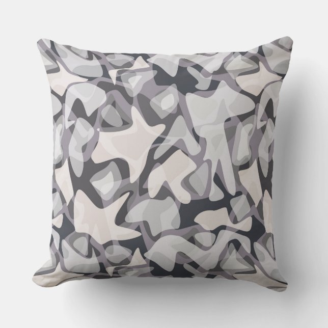 Light gray-white gray light gray abstract  throw p kudde (Framsida)