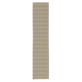 Light Green Blue Brown Plaid Tartan Table Runner