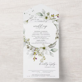 Light Greenery | Blommigt White CalliGraph Bröllop