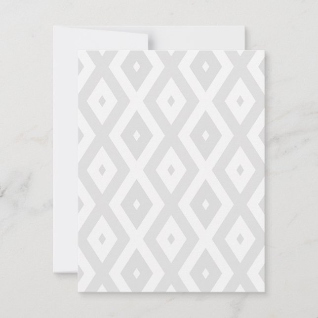 Light grey and white diamond pattern OSA kort (Framsida)