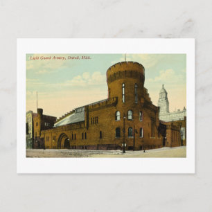 Light Guard Armory Detroit, Michigan Vykort