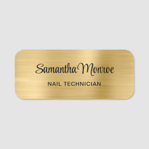 Light Guld Ombre Metallic Stil Foil Namnbricka
