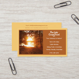 Light Gult Forest Campground Visitkort