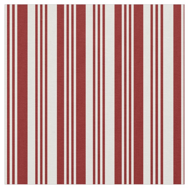 Light Gult & Maroon Mönster Tyg (Närbild)