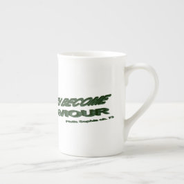 Light Hath blir min sajt - Grönt Benporslin Mugg