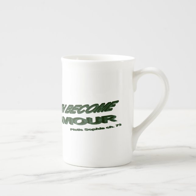 Light Hath blir min sajt - Grönt Benporslin Mugg (Höger)