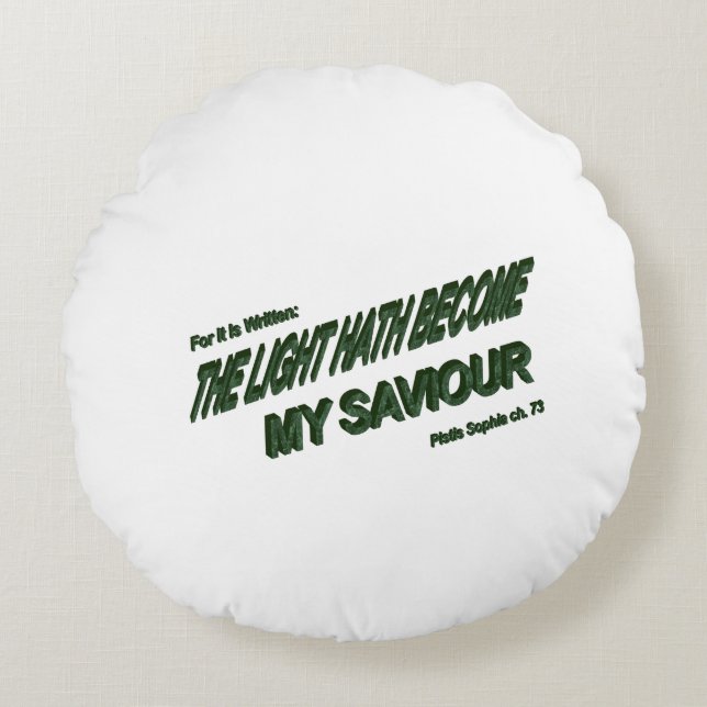 Light Hath blir min sajt - Grönt Rund Kudde (Framsidan)