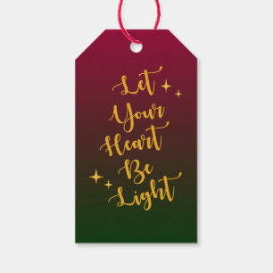 Light Heart Ombre Juldag Anpassningsbar Presentetikett