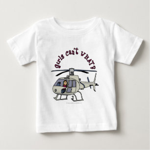 Light Helicopter Pilot Girl Tee Shirt