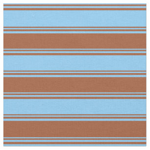 Light Himlar Blue and Sienna Stripe/Led Mönster Tyg