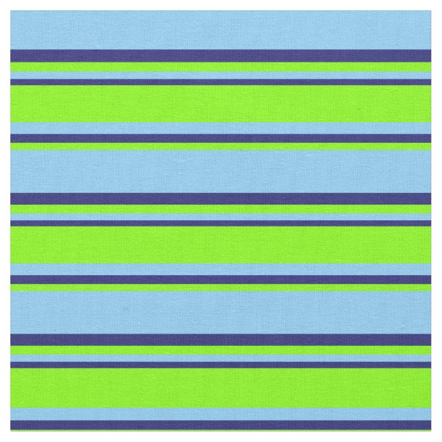 Light Himlar Blue, Chartreuse och Midnight Blue Li Tyg (Närbild)