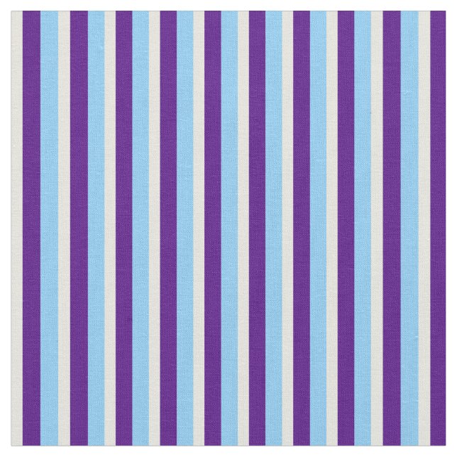 Light Himlar Blue, Indigo och Beige Färgad Mönster Tyg (Närbild)