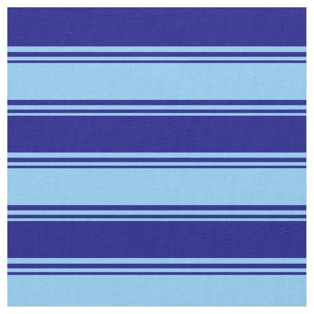 Light Himlar Blue och Blue Linted/Stripe Mönster Tyg (Närbild)