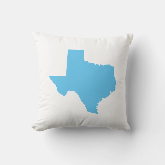 Light Himmel Blue Texas Kudde (Framsida)
