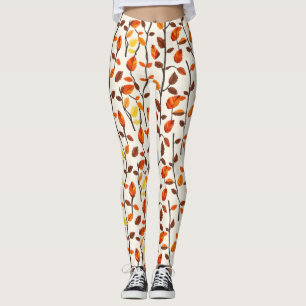 Light Höst löv Mönster Leggings