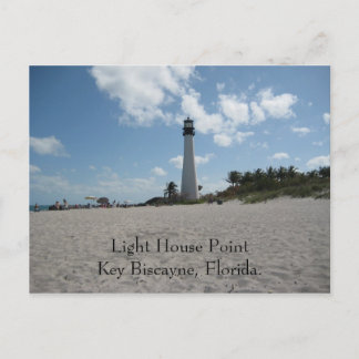 Light House Point Nyckel Biscayne Vykort