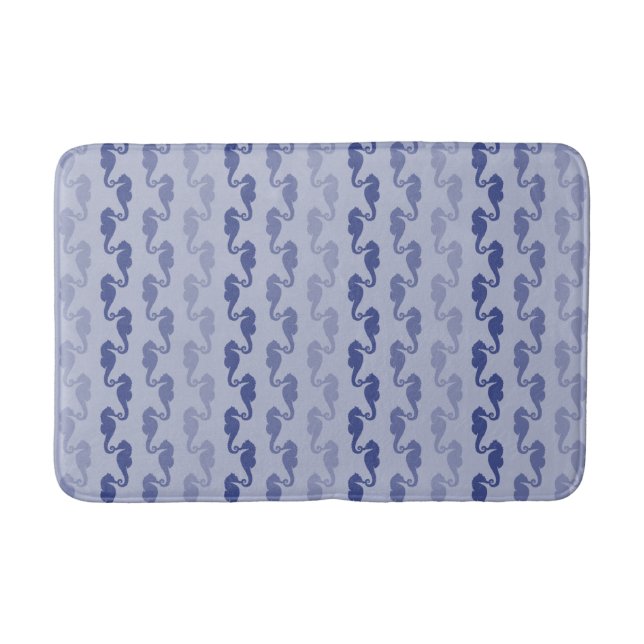 Light Indigo Seahorse Links Bath Mat Badrumsmatta (Framsidan)